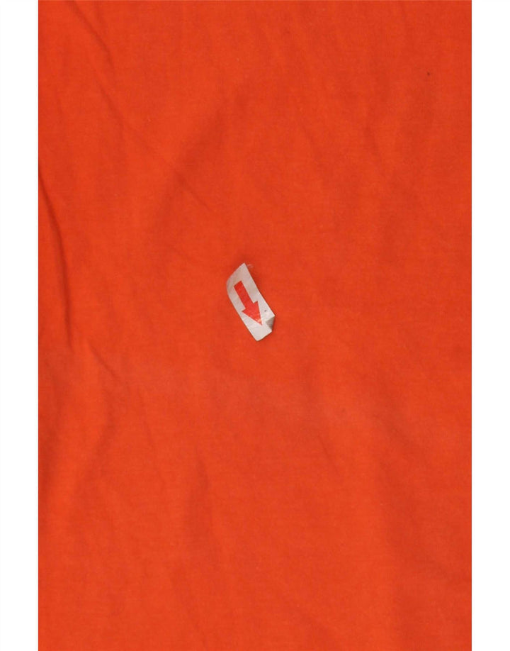 Męski T-shirt Fila z grafiką, średniej wielkości bawełna w pomarańczowe paski
