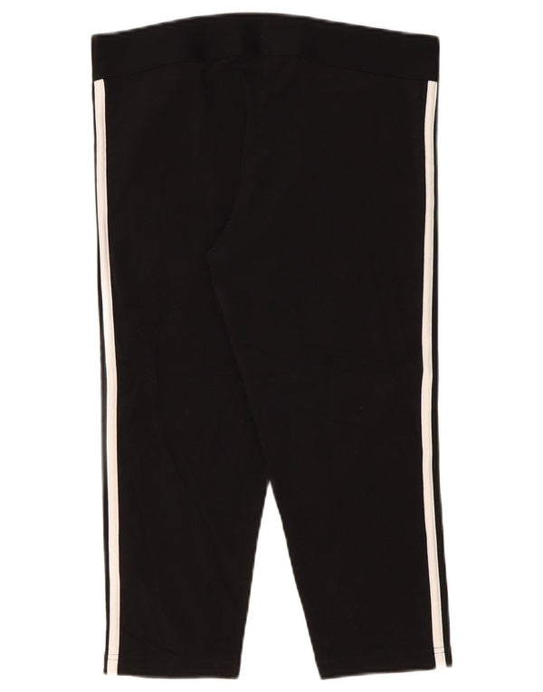 Damskie legginsy Adidas Capri UK 16/18, duże, czarne, bawełniane