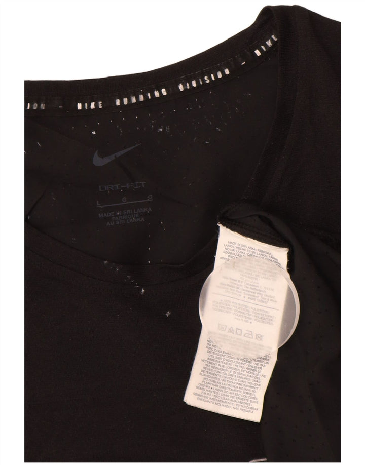 Męski T-shirt NIKE Dri Fit z grafiką, duży, czarny poliester