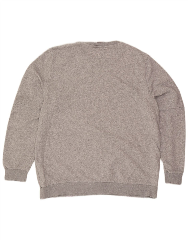 Męska bluza Puma z grafiką, sweter XL, szara, bawełniana z blokami kolorów
