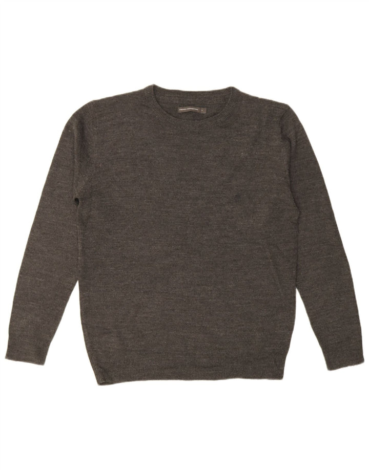 Męski sweter z okrągłym dekoltem French Connection, duży, szary