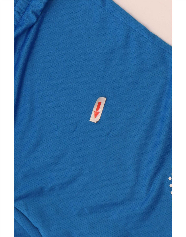 Męskie spodenki sportowe Adidas z grafiką, małe, niebieskie, poliestrowe