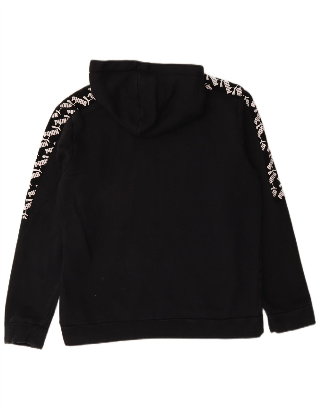 Męski sweter z kapturem Puma z grafiką, średni czarny, bawełniany