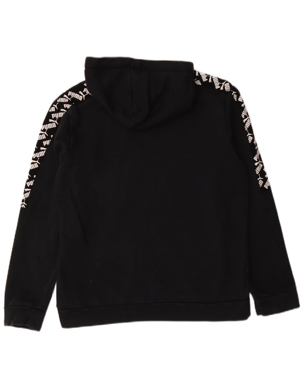Męski sweter z kapturem Puma z grafiką, średni czarny, bawełniany