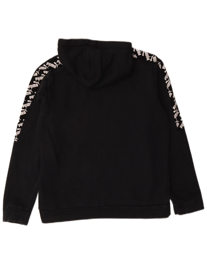 Męski sweter z kapturem Puma z grafiką, średni czarny, bawełniany