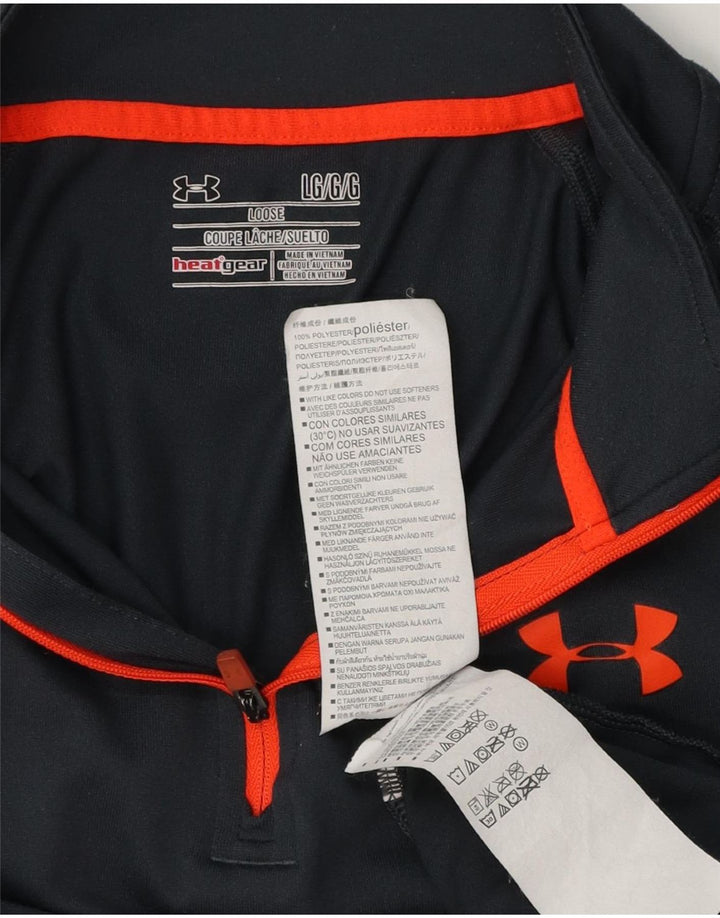 Męski dres Under Armour Heat Gear z zamkiem błyskawicznym i dużym szarym