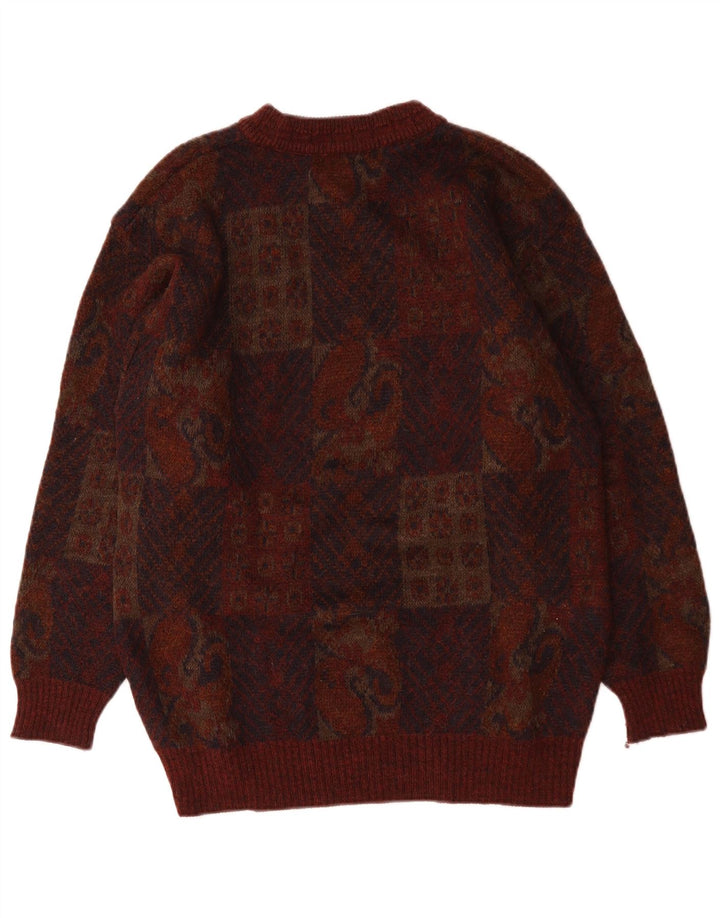 Marks & Spencer Męski sweter St. Michael z okrągłym dekoltem, średni burgund