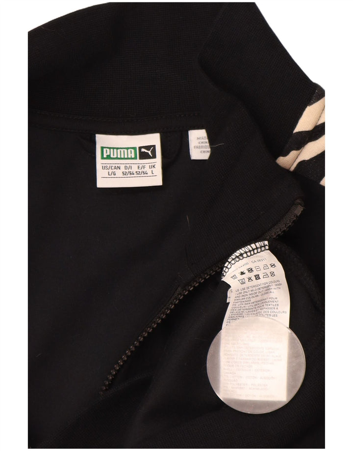 Męska kurtka dresowa PUMA Clyde, duża, czarna, poliestrowa z nadrukiem zwierzęcym