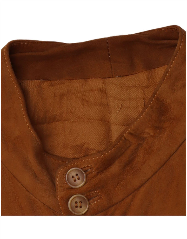 Vintage męska zamszowa kurtka bomber UK 38 średni brąz