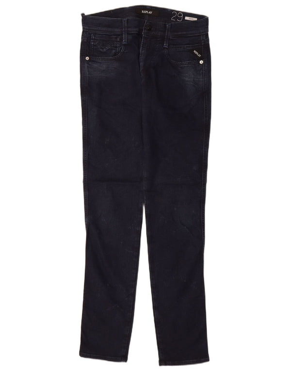 Damskie jeansy Replay Anbass Slim W29 L33 Granatowe