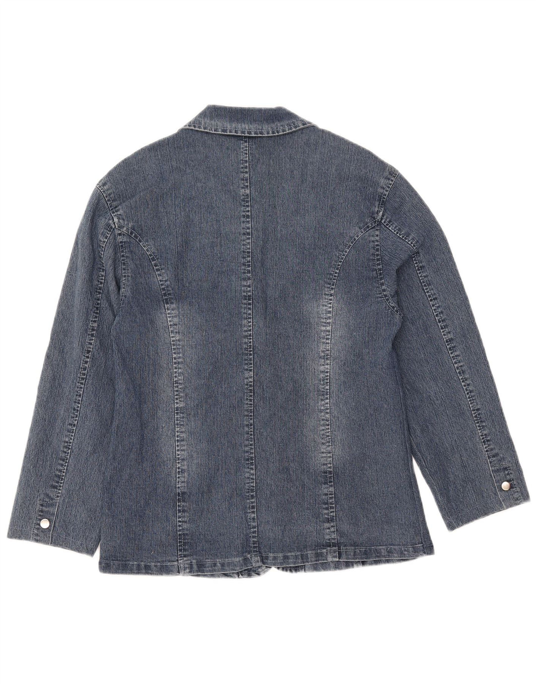 Vintage damska marynarka dżinsowa zapinana na 2 guziki IT 50 XL niebieska bawełna