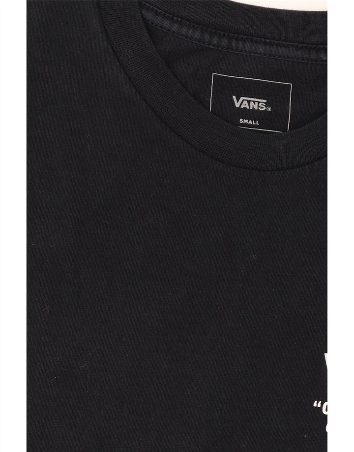 VANS Mens Graphic T-Shirt Top Small Navy Blue Cotton