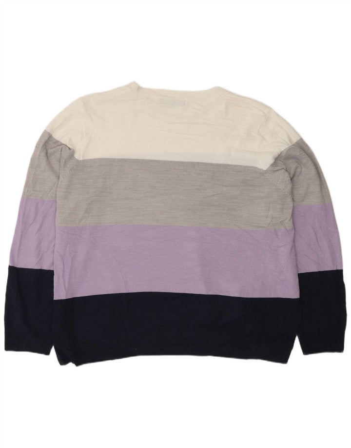 Marks & Spencer Damski sweter z okrągłym dekoltem, UK 22 2XL, wielokolorowy