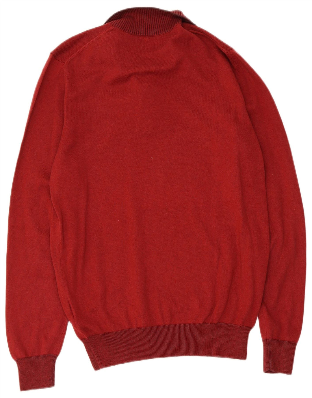 Męski sweter zapinany na guziki Massimo Dutti, średniej wielkości bordowa bawełna
