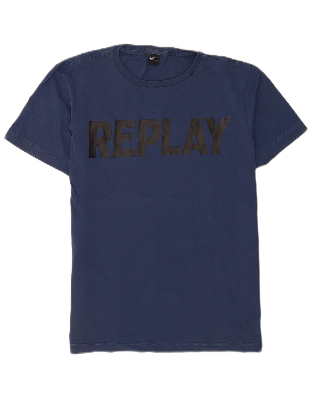 Męska koszulka Replay Regular Graphic Top Medium Granatowa
