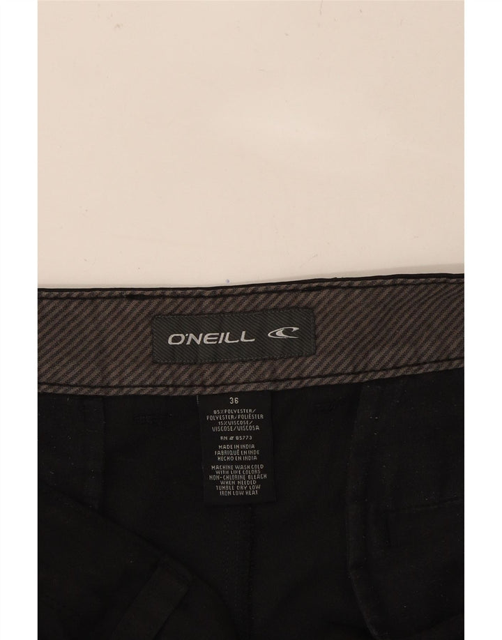 O'NEILL Mens Chino Shorts W36 Large  Black Striped Polyester Vintage O'Neill and Second-Hand O'Neill from Messina Hembry 