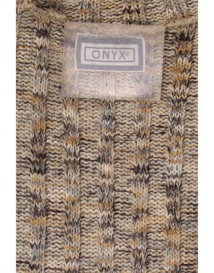 Sweter damski Onyx z wywijanym dekoltem UK 16, duży, wielokolorowy nakrapiany