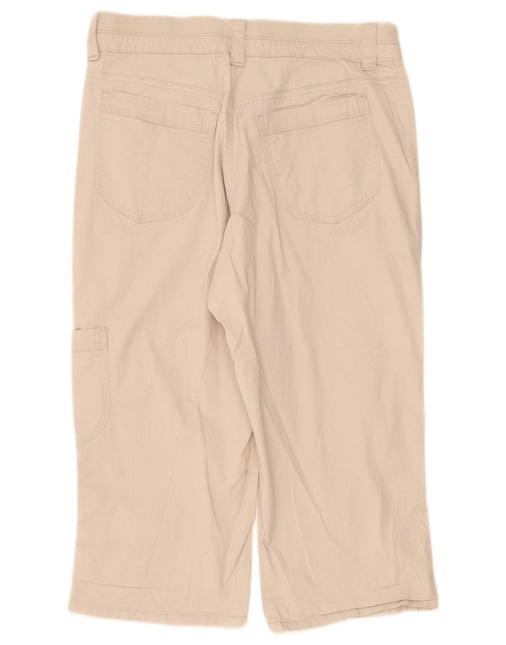 Spodnie damskie Lee Cargo Capri US 12 Large W32 L20 Beżowa bawełna