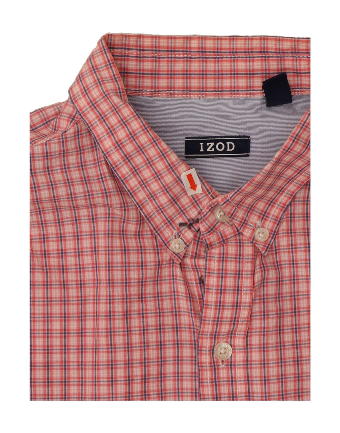 IZOD Mens Shirt Large Pink Check Cotton Vintage Izod and Second-Hand Izod from Messina Hembry 