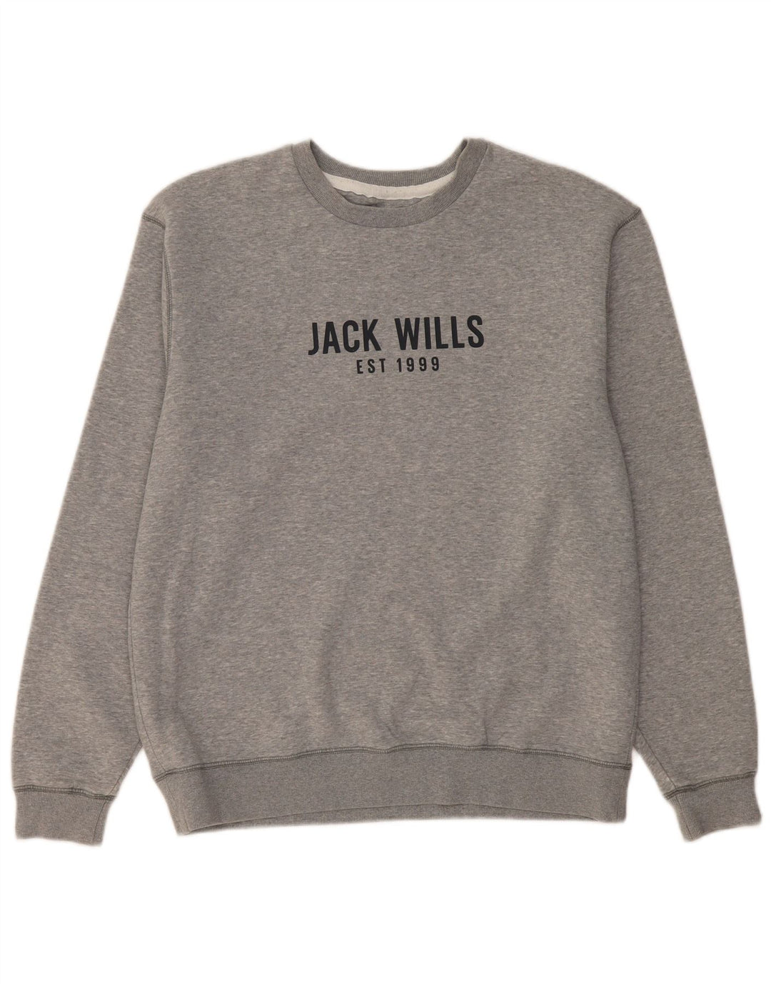 Męska bluza z grafiką JACK WILLS, duża, szara, bawełniana