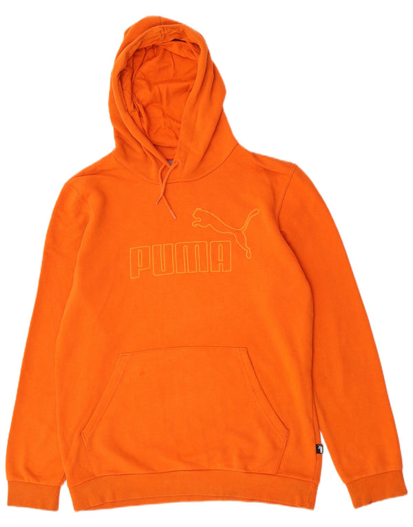 Męski sweter z kapturem Puma z grafiką, mały, pomarańczowy, bawełniany