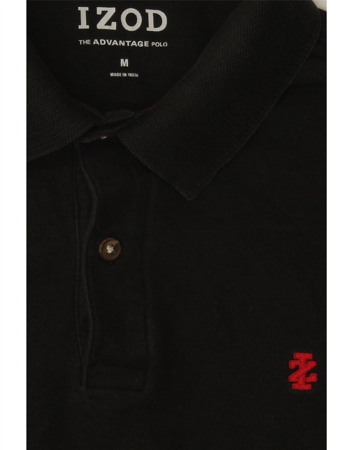 IZOD Mens Polo Shirt Medium Black Cotton Vintage Izod and Second-Hand Izod from Messina Hembry 