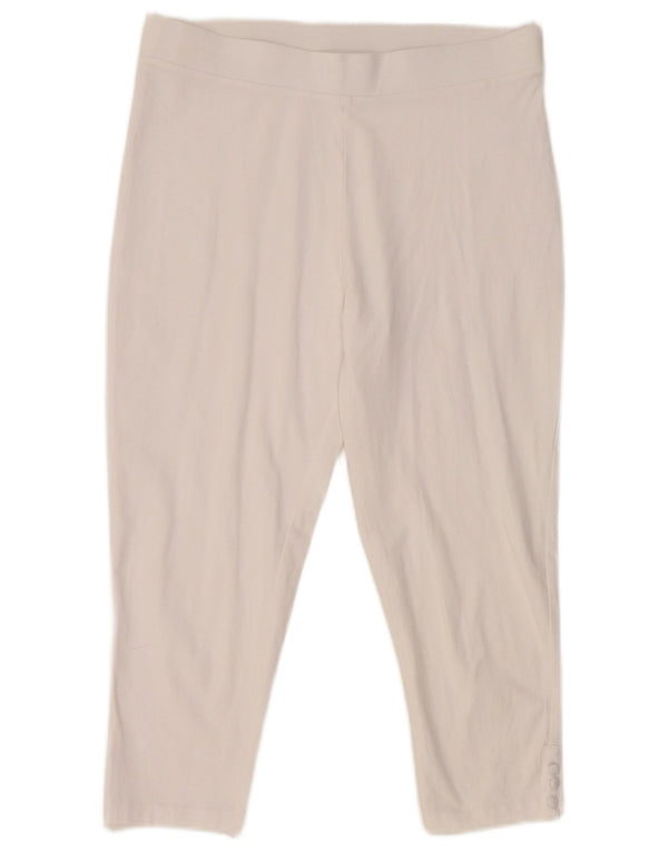 Damskie legginsy Capri M&Co UK 14, duże, białe, bawełniane