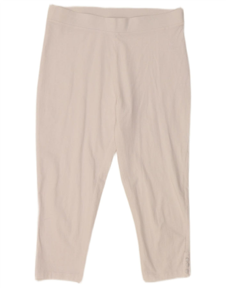 Damskie legginsy Capri M&Co UK 14, duże, białe, bawełniane