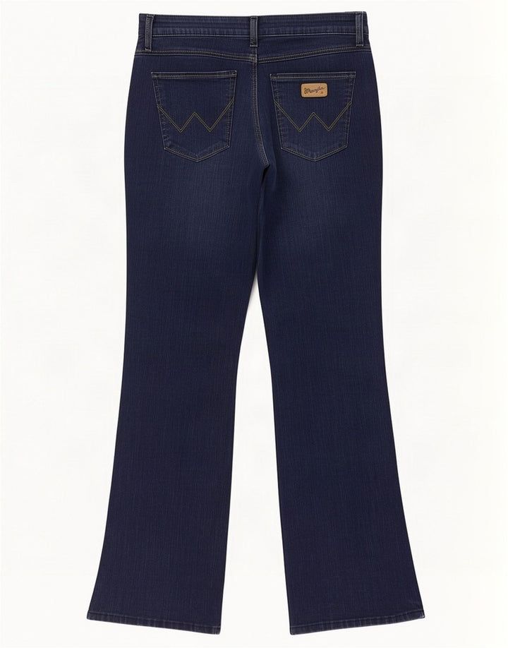 Damskie jeansy Bootcut Wrangler W32 L32 Granatowe, bawełniane
