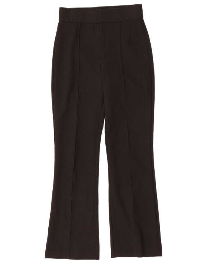 Damskie spodnie garniturowe ZARA Bootcut XS W24 L27 Czarny poliester
