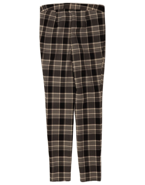 Damskie spodnie typu slim casual Zara XS W24 L28 w czarną kratkę