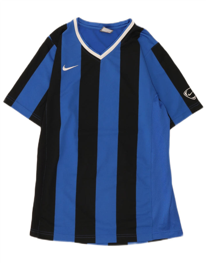 T-shirt chłopięcy Nike 13-14 lat XL, niebieski, poliestrowy w paski