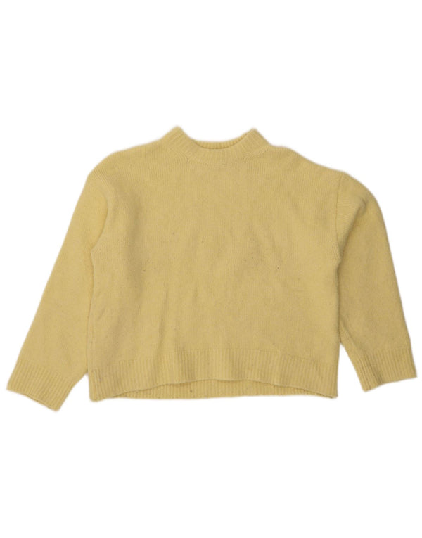 Sweter damski Zara Crop Boat Neck Sweter UK 14 Średni żółty