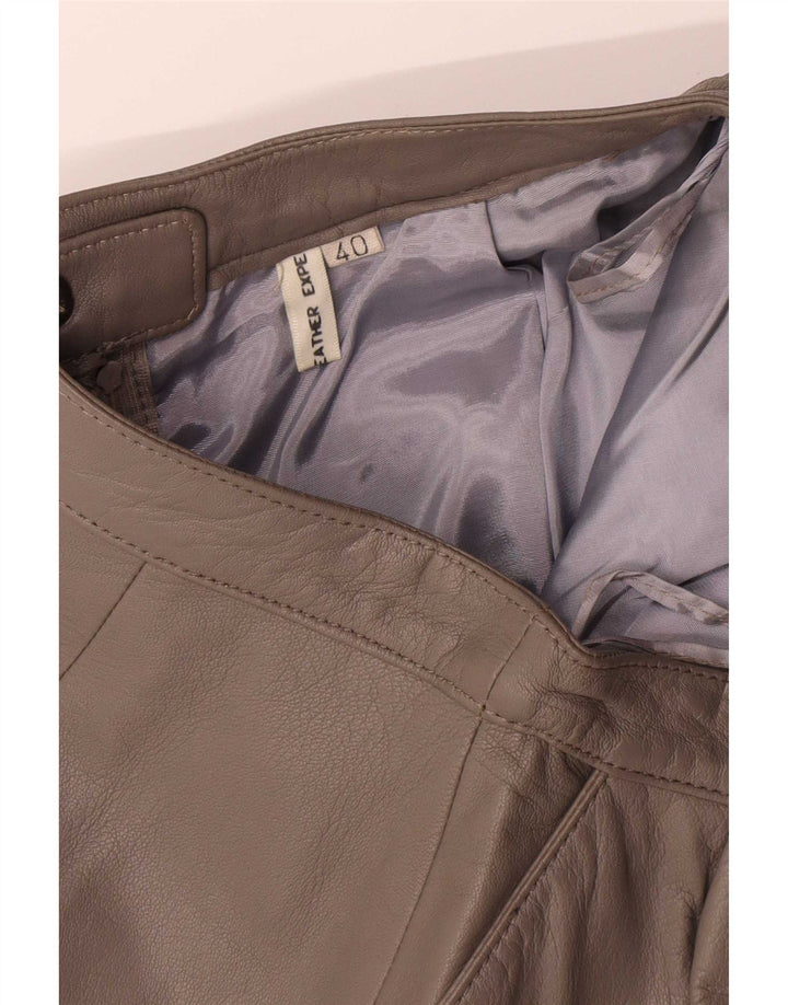Vintage damska skórzana spódnica Midi EU 40 Medium W28 brązowa