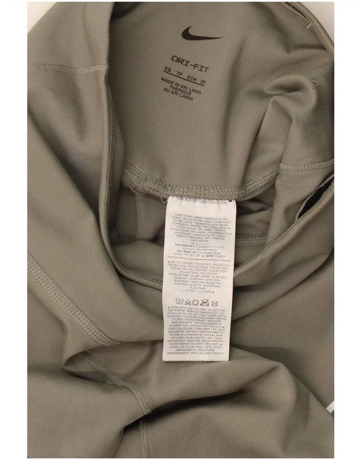 Damskie legginsy Nike Dri Fit Graphic UK 6 XS, zielone, poliestrowe