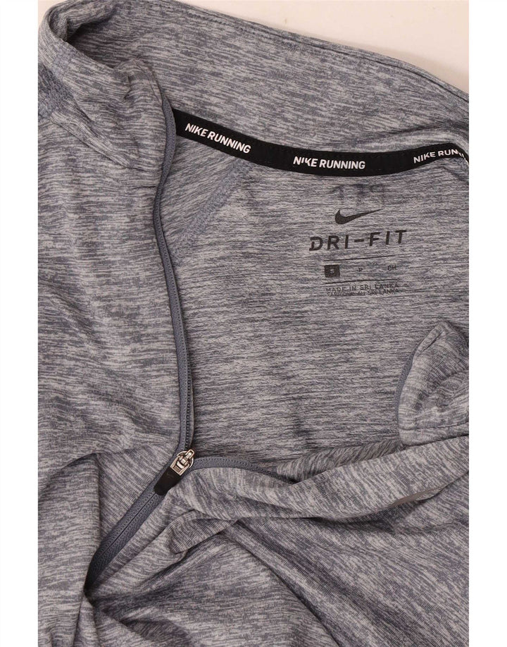 Męski dres Nike Dri Fit z zamkiem błyskawicznym na szyi, mały, szary nakrapiany