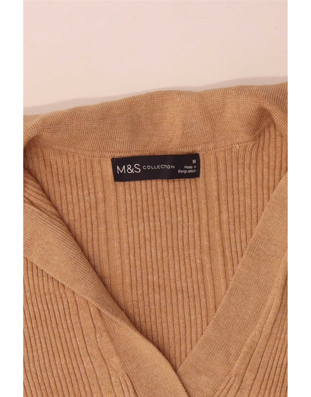 Marks & Spencer Damski sweter oversize z golfem UK 10 Small Beige