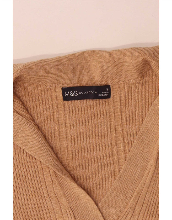 Marks & Spencer Damski sweter oversize z golfem UK 10 Small Beige