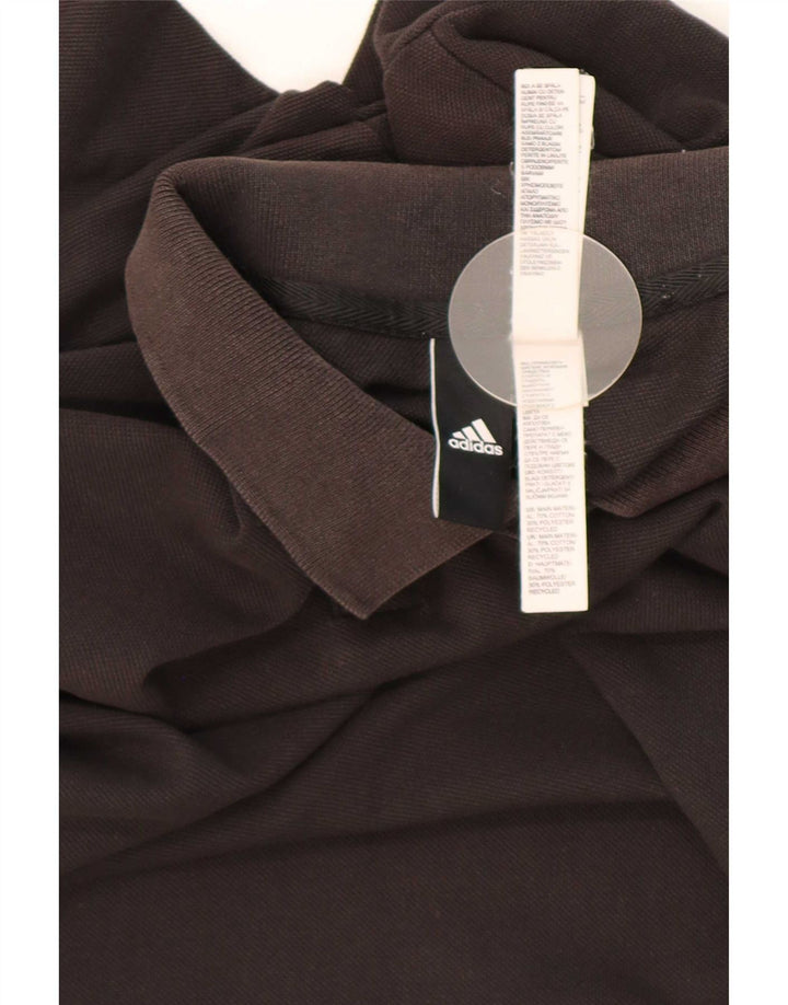 Męska koszulka polo Adidas, mała, czarna, bawełniana