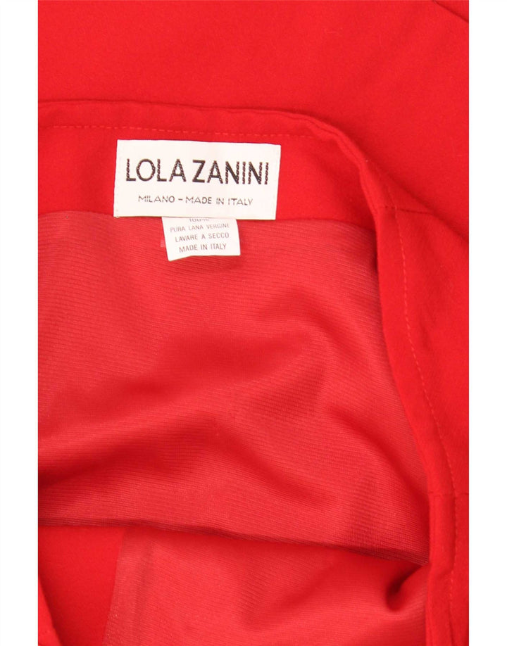 Damska spódnica kopertowa Lola Zanini W29 Średnia czerwona dziewicza wełna