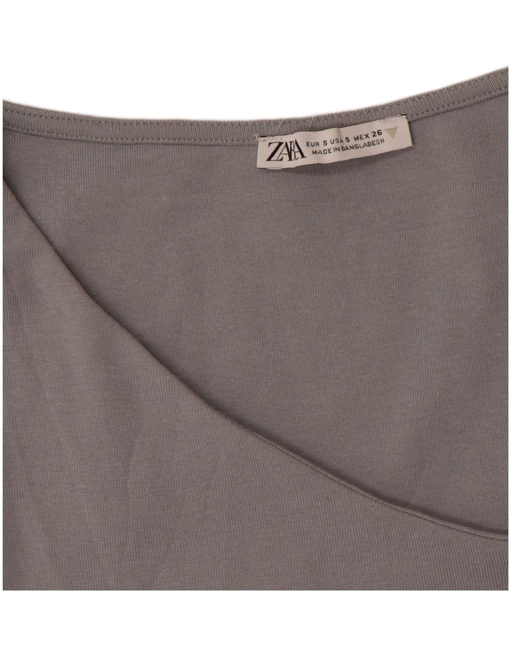 Damski krótki top Zara UK 8 Small Grey