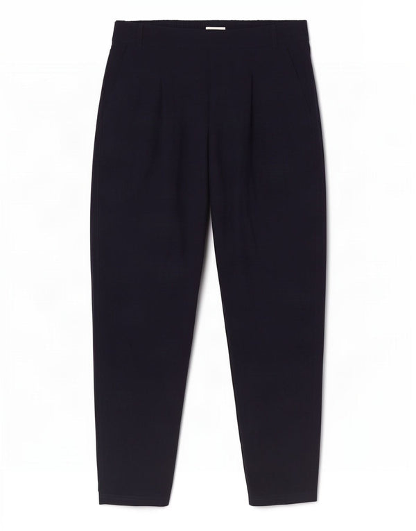 Marks & Spencer Damskie spodnie codzienne z wysokim stanem UK 12 Medium W30 L27 Granatowe