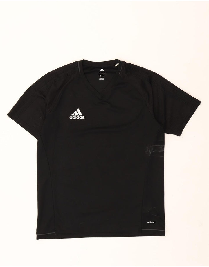 ADIDAS Mens Climacool T-Shirt Top Medium Black Polyester Sports Vintage Adidas and Second-Hand Adidas from Messina Hembry 