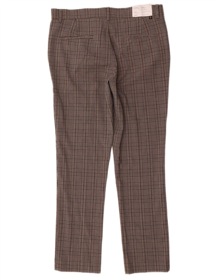 Męskie spodnie Chino Slim Chino W32 L30 Szara krata, poliester