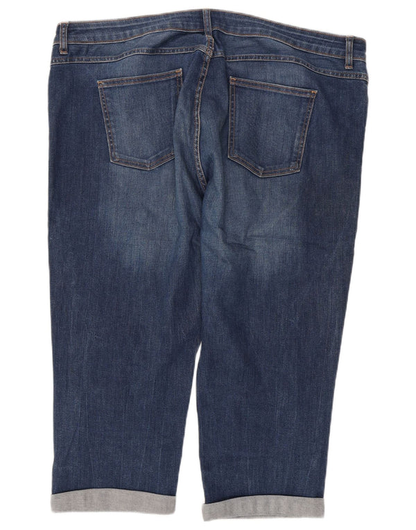 Marks & Spencer Damskie Jeansy Capri UK 20 2XL W44 L21 Niebieskie Bawełniane