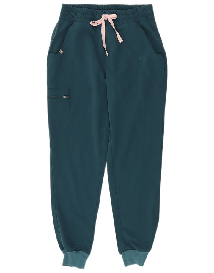 Damskie spodnie dresowe FIGS Cargo Joggers UK 10 Small Green Poliester
