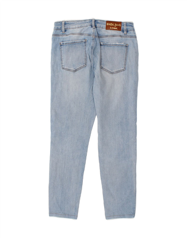 DESIGUAL Womens Distressed Slim Jeans W30 L26 Blue Cotton Vintage Desigual and Second-Hand Desigual from Messina Hembry 