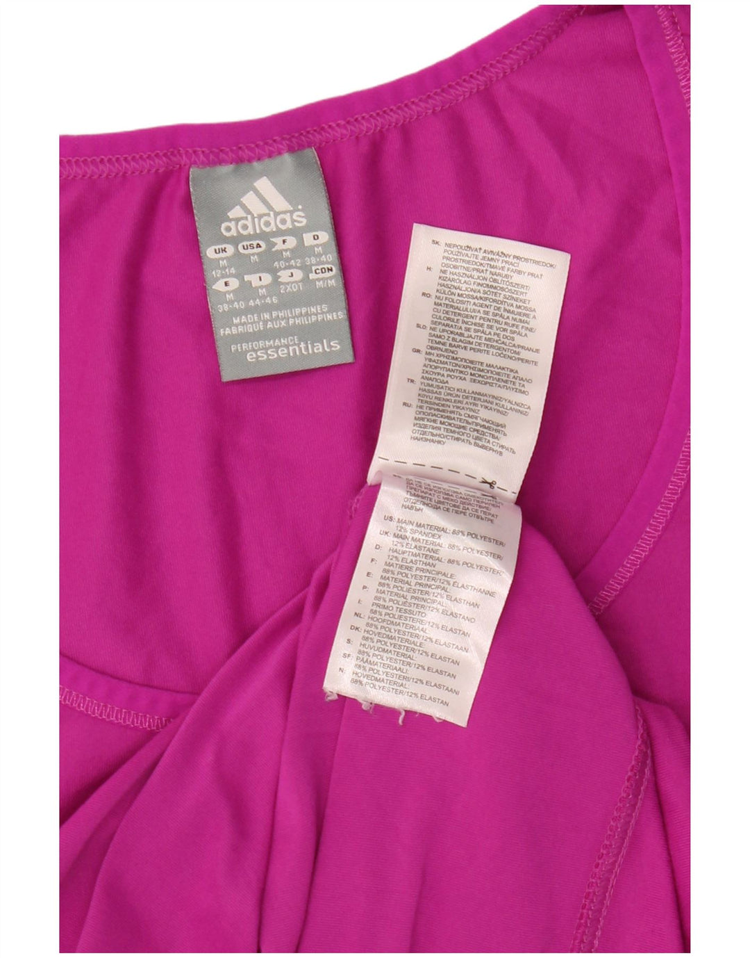 Damska koszulka ADIDAS Climalite Top UK 12/14 Średni różowy poliester