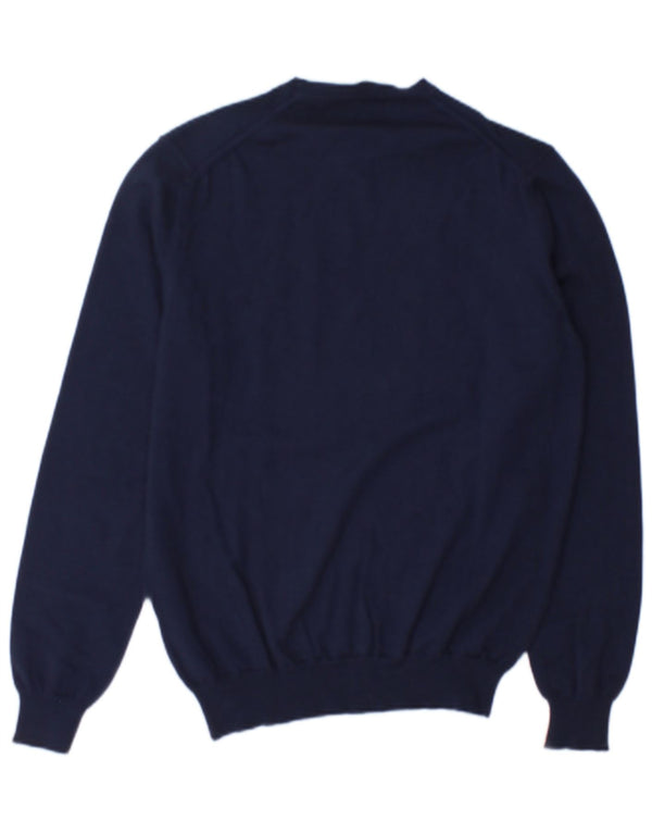 Harmont & Blaine Męski sweter z okrągłym dekoltem, duży, granatowy, wełniany