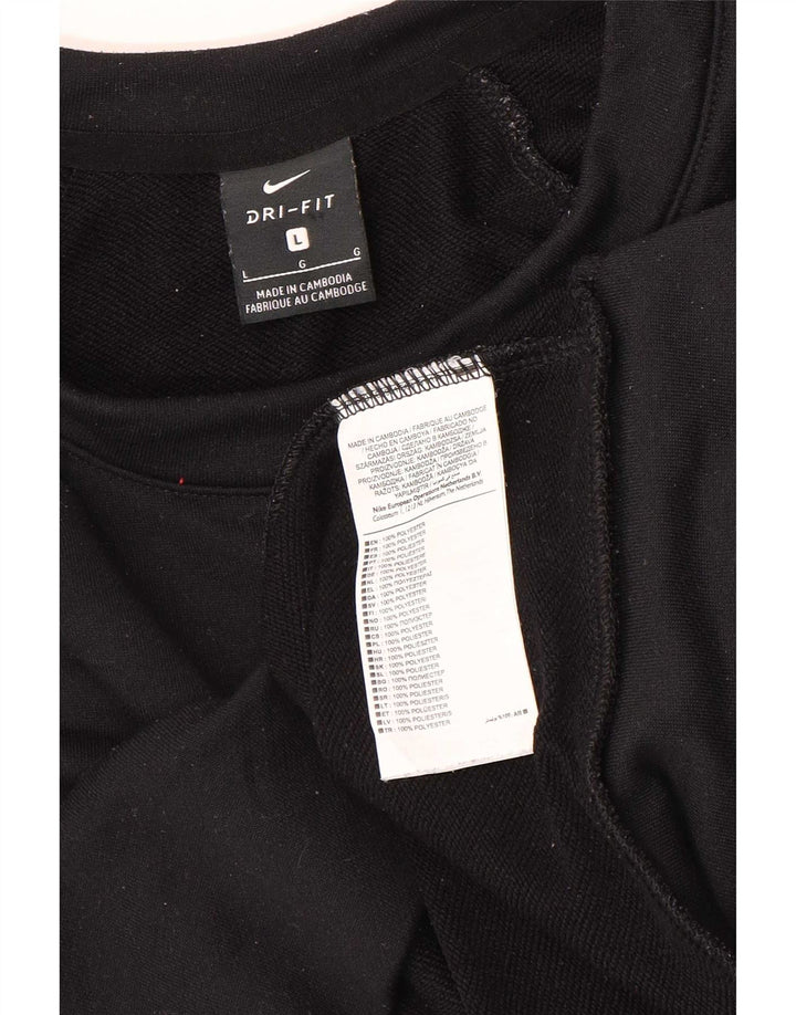 Damska bluza dresowa Nike Dri Fit Graphic Oversize UK 16, duża czarna